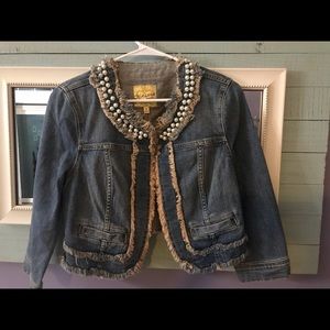 Cropped light jean jacket-dress up or dress down